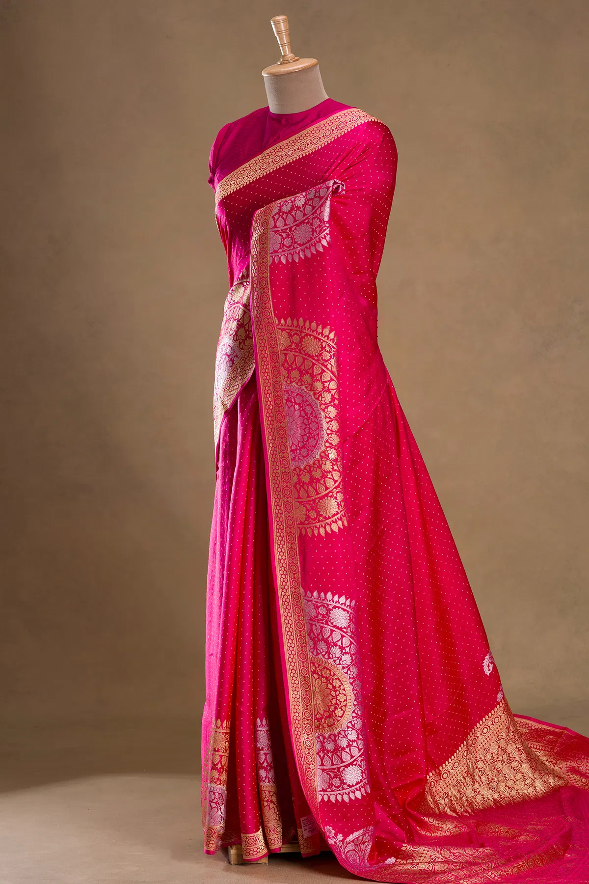 pink zari woven banarasi mashru silk saree